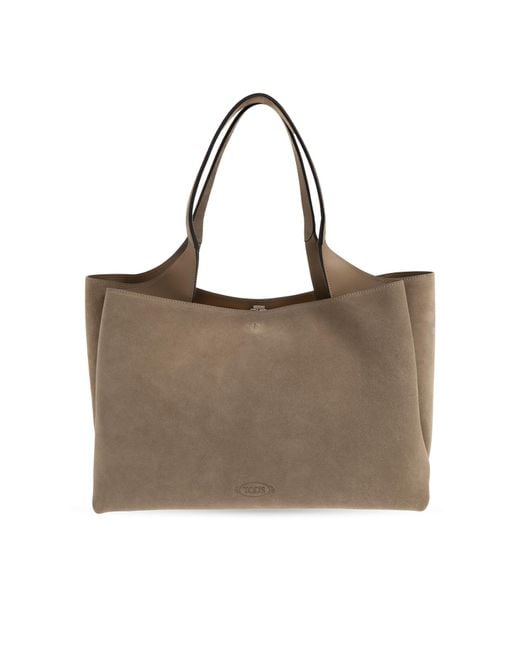 Tod's Brown Suede Bag 'Medium'