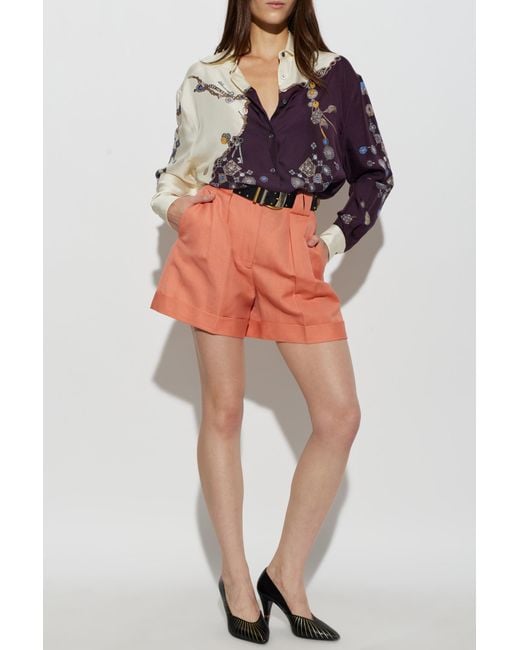 Versace Multicolor Silk Shirt With "Stolen Jewels" Print
