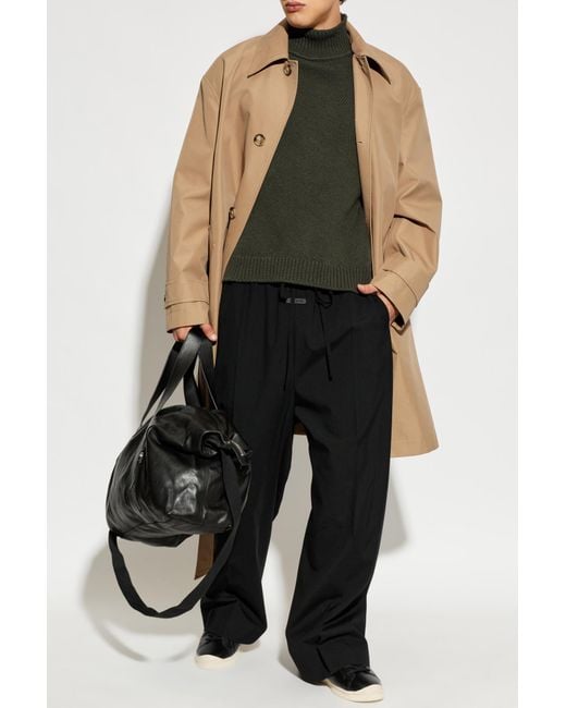 Jil Sander Green Sweater With Stand-Up Collar for men