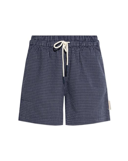 Rethinkit Studios Blue Plaid Pattern Shorts