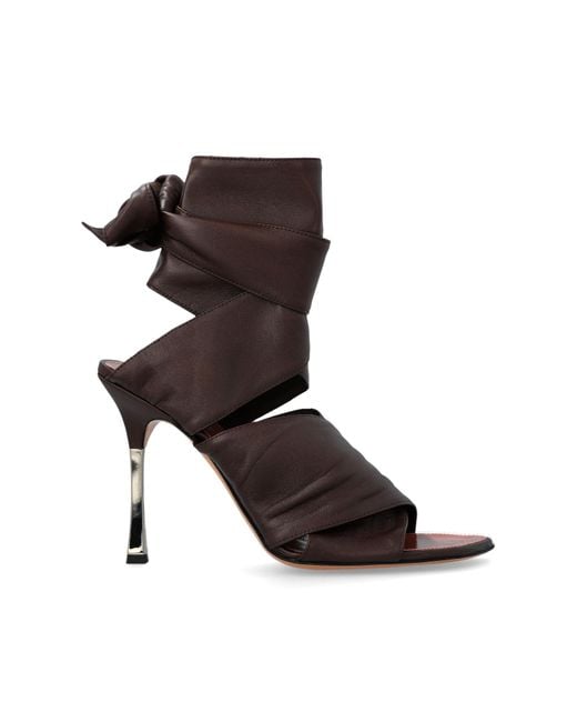Paris Texas Black Heeled Sandals Lorena