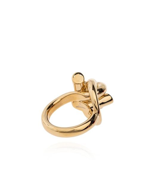 Ferragamo Gray Brass Ring for men