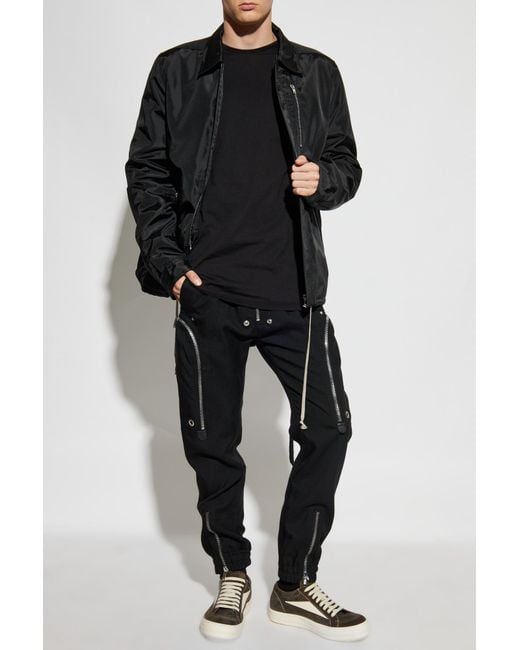 Rick Owens Black Jacket 'Concaled' for men