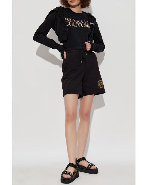 Versace Jeans Couture Black T-Shirt With Back Cut-Out