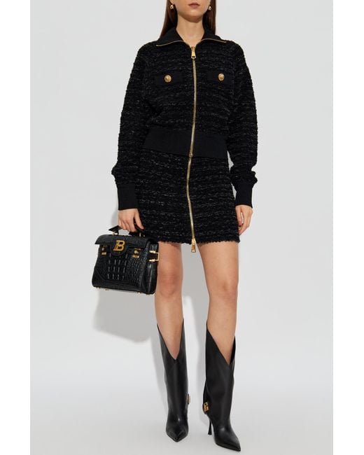 Balmain Black Jacket With Decorative Buttons