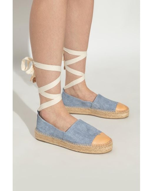 Tory Burch Blue Suede Espadrilles
