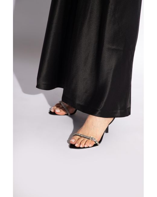 Saint Laurent Black ‘Rendez-Vous’ Heeled Sandals
