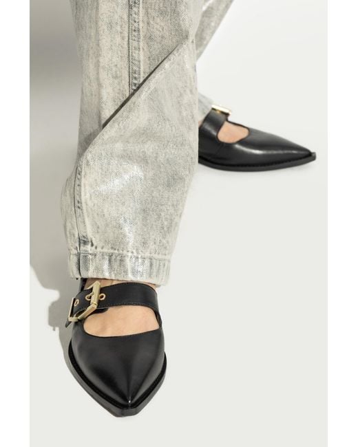 AllSaints Black Leather Boots Susan