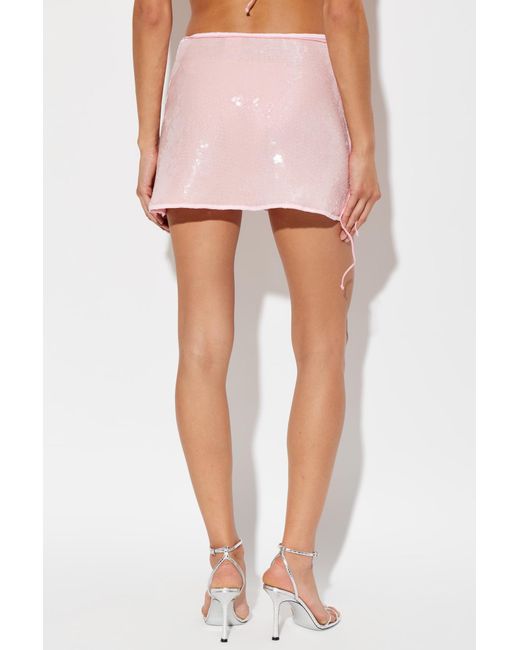 Oseree White Sequin Pareo