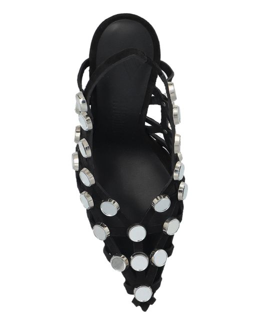 The Attico Blue Heeled Shoes Grid