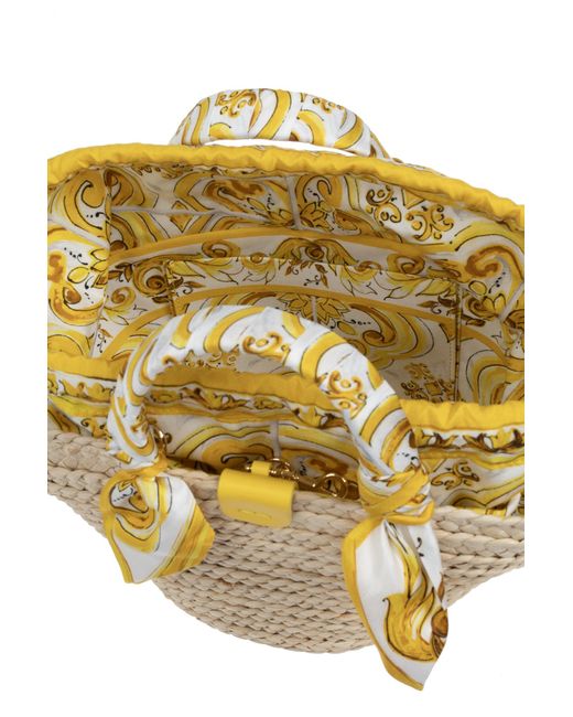 Dolce & Gabbana Metallic 'Kendra Small' Shopper Bag