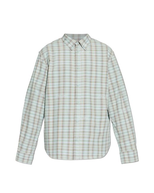 Off-White c/o Virgil Abloh White Checked Pattern Shirt for men