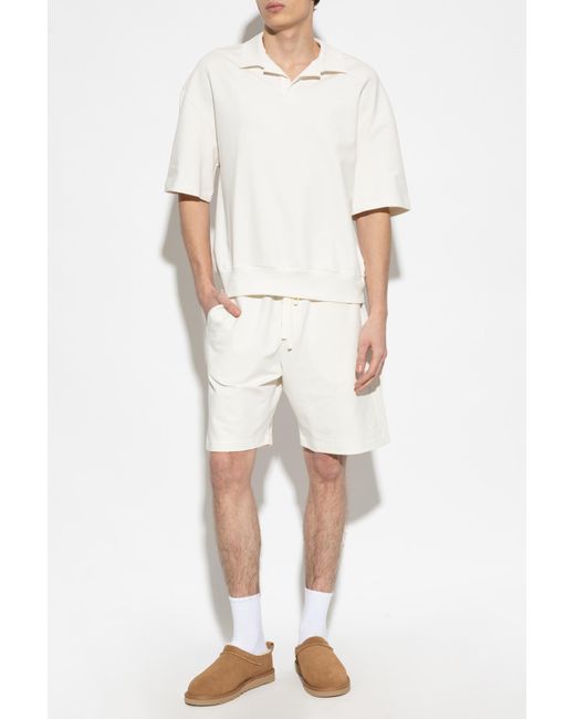 Hanro White Polo From The 'Natural Living' Collection for men