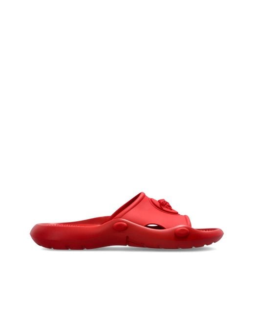 Versace Red Rubber Flip-Flops With Medusa Head for men