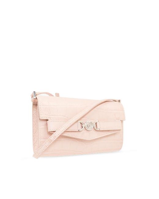 Versace Pink Leather Shoulder Bag