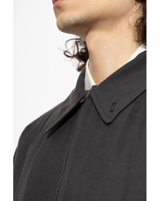 Lemaire Black Jacket With Collar for men