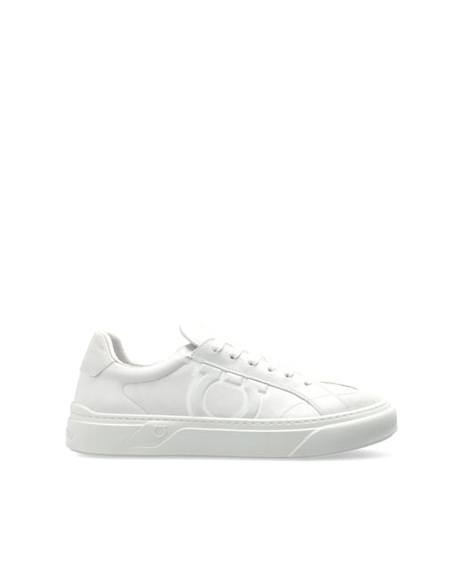 Ferragamo White "Thor" Sports Shoes