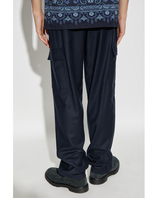 Etro Blue Cargo Trousers for men