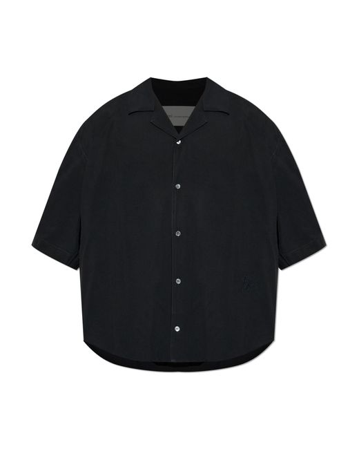 AMI Black Asymmetrical Cut Shirt for men