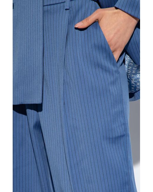 Munthe Blue ‘Lachlan’ Pleat-Front Trousers