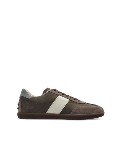 Tod's Brown Leather Sports Shoes for men