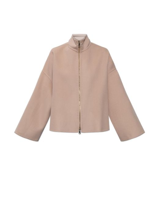 Fabiana Filippi Natural Wool Jacket With Side Slits