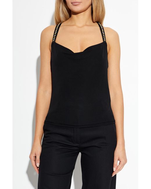 Versace Black Sequin Top