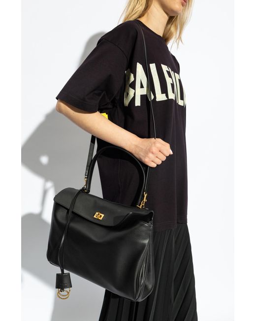 Balenciaga Black 'Rodeo Medium' Shoulder Bag