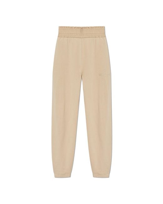 Moncler Natural Pants With Logo