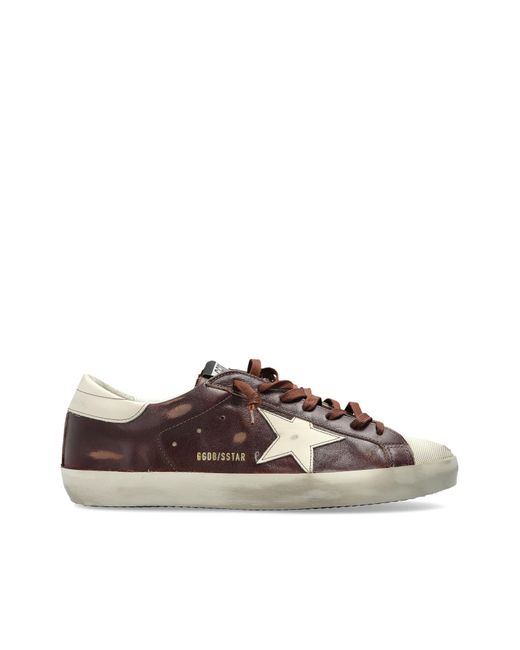 Golden Goose Deluxe Brand Brown 'Super Star Classic With Semi Cir' Sports Shoes for men