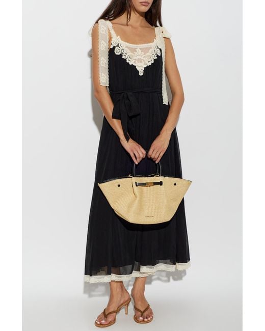 Zimmermann Black Dress With Lace Inserts