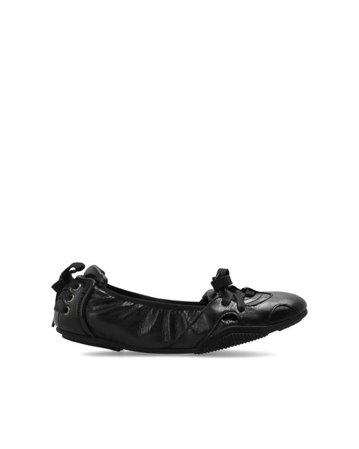 Acne Black Leather Ballet Flats