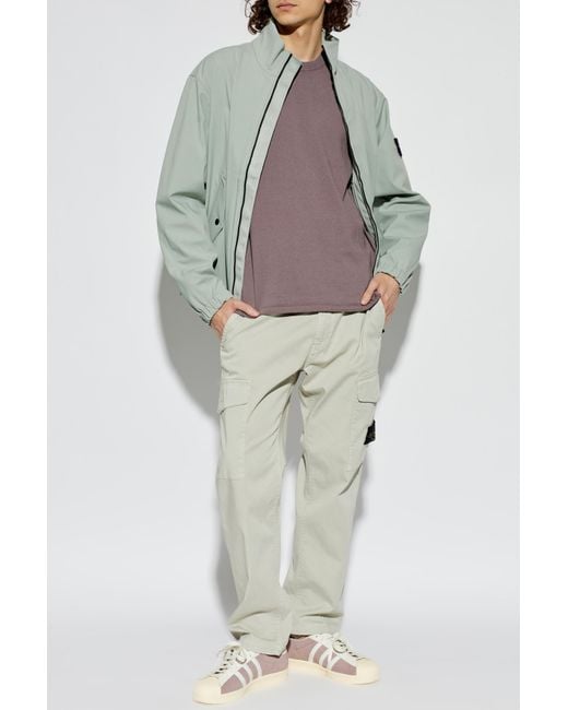 Stone Island Purple Crew Neck Sweater for men