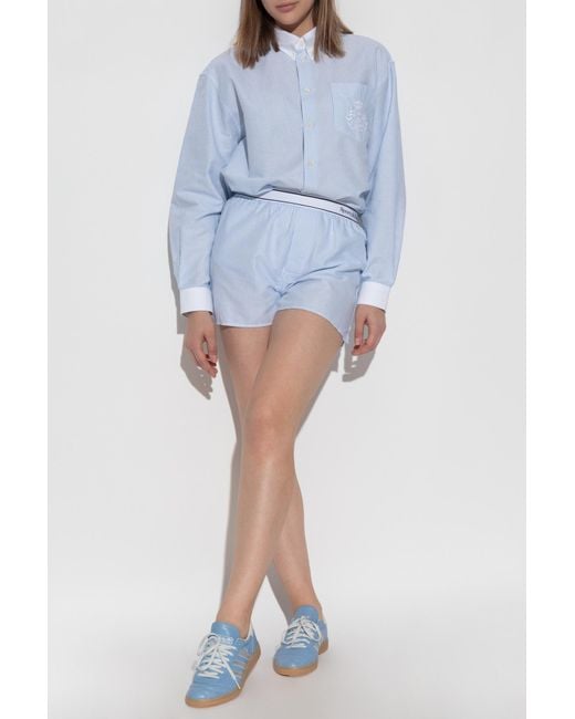 Sporty & Rich Blue Shorts From The "Riviera" Collection