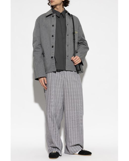 Givenchy Gray Denim Jacket With Logo for men