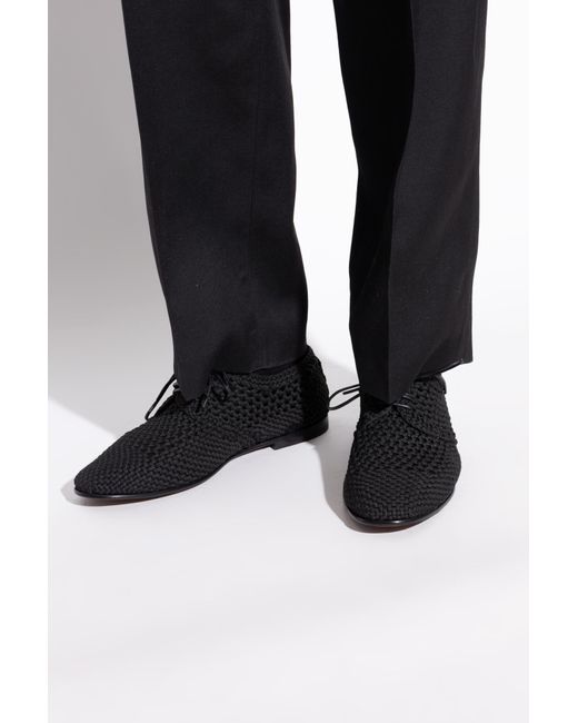 Dolce & Gabbana Black Shoes With Decorative Weave, for men
