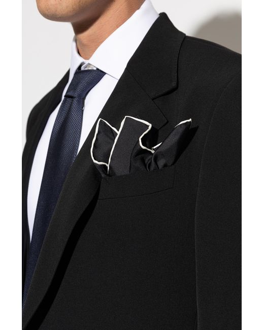 Tom Ford Black Silk Pocket Square for men