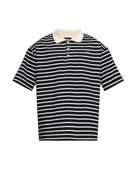 A.P.C. Black Polo With Logo for men