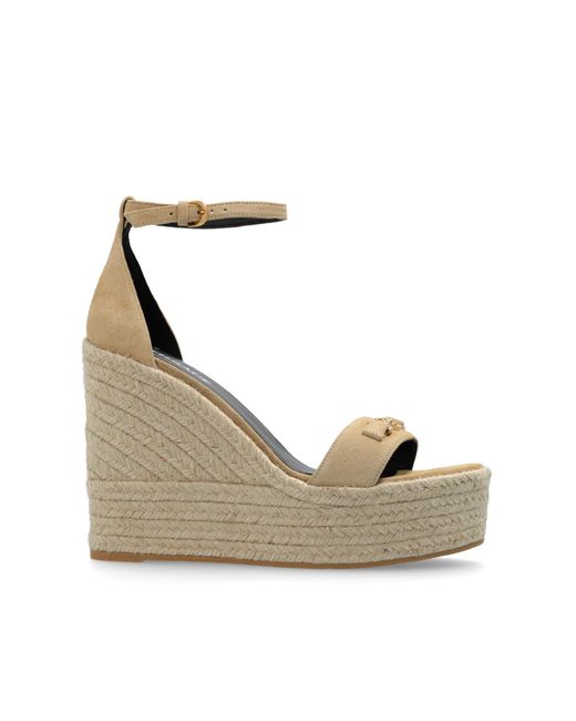 Versace Natural Wedge Sandals