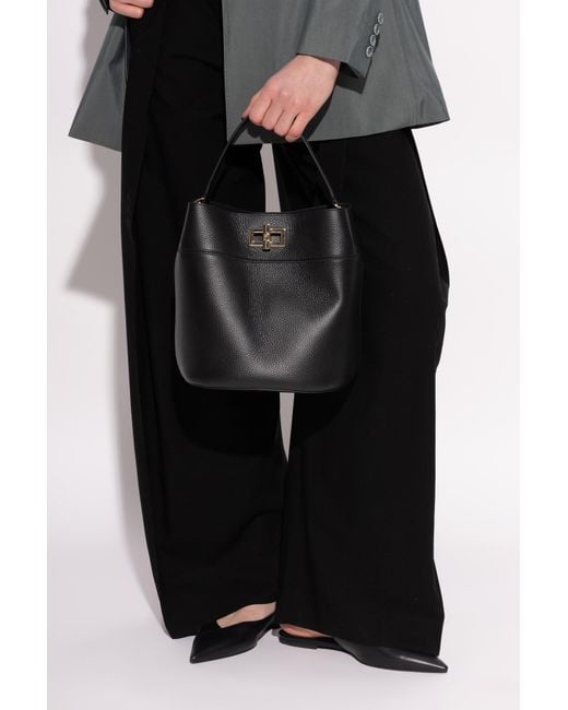 Furla Black Handbag "Amelia Medium" Bucket Type