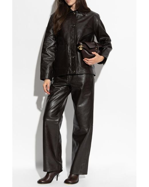 Rag & Bone Black Leather Trousers