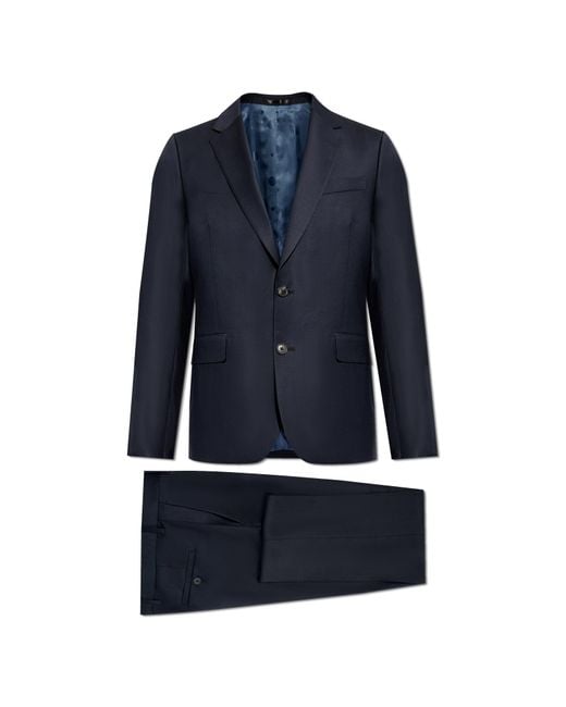 Paul Smith Blue Wool Suit for men