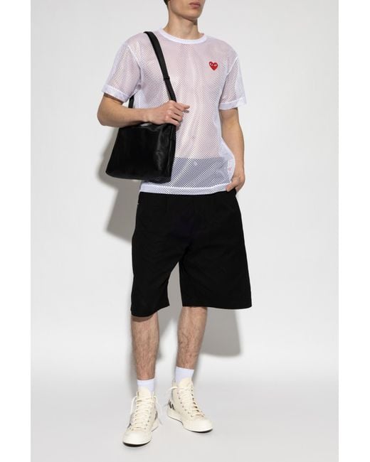 COMME DES GARÇONS PLAY White Transparent T-Shirt for men