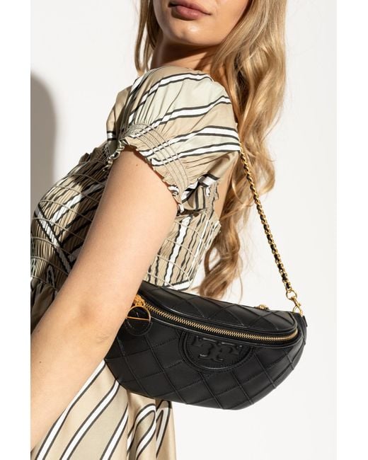 Tory Burch Black Belt Bag 'Fleming Soft'