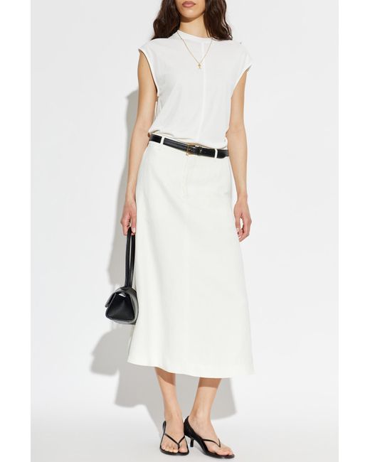 AMI White Sleeveless Top
