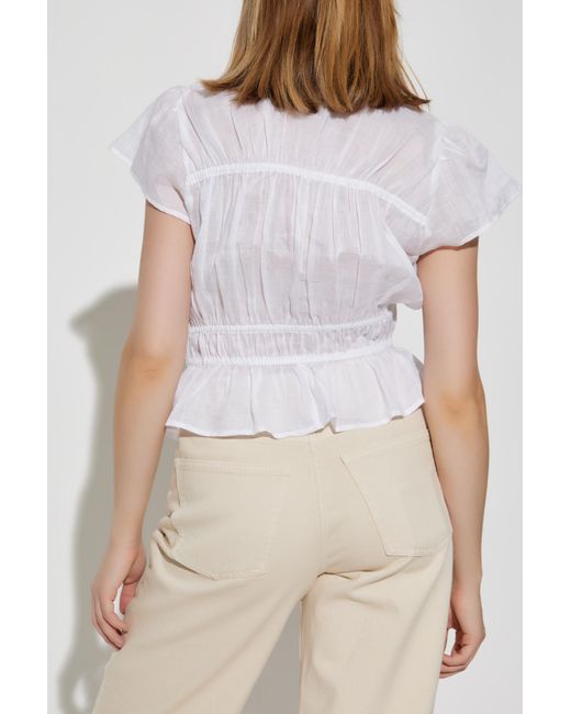 Rag & Bone Natural V-Neck Top