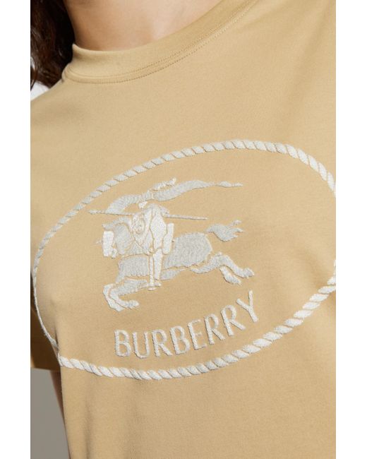 Burberry Natural T-Shirt With Logo