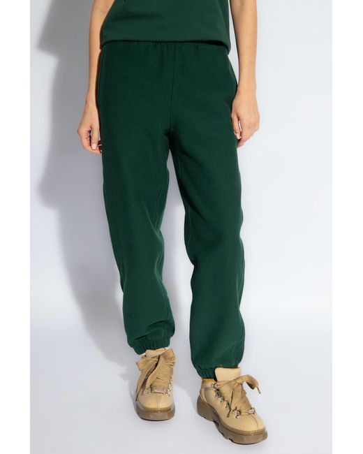 Burberry Green Sweatpants With Logo