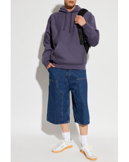 Carhartt Blue Og Double Knee Long Shorts for men
