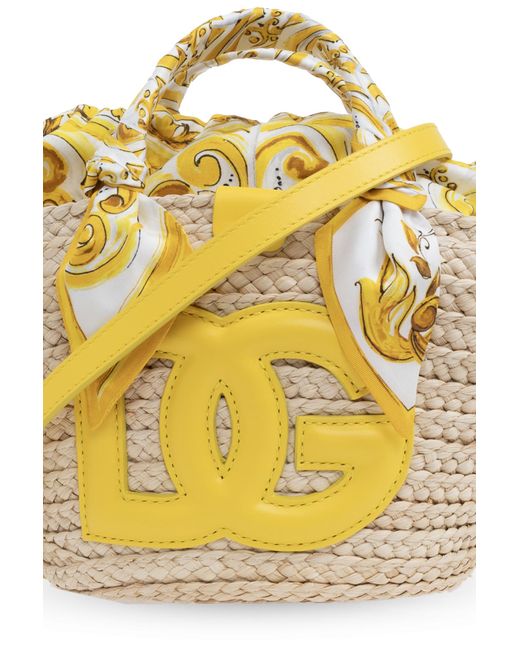Dolce & Gabbana Metallic 'Kendra Small' Shopper Bag